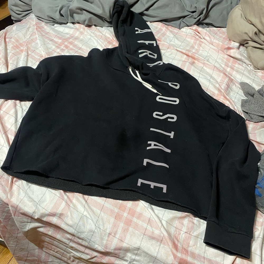 Aeropostale Black Hoodie with White Lettering